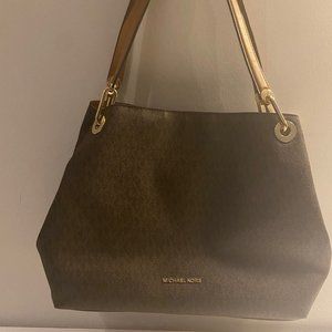 Michael Kors Brown Raven Large Shoulder Tote